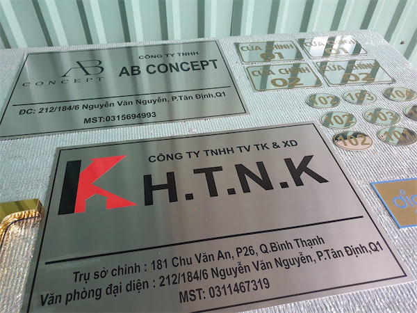 Thiết Kế Bảng Tên Công Ty Inox Ăn Mòn
