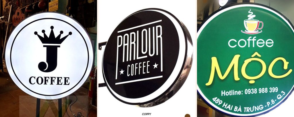 Thiết Kế Hộp Đèn Quán Cafe