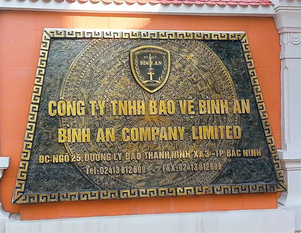 Thi Công Bảng Hiệu Công Ty Bảo Vệ