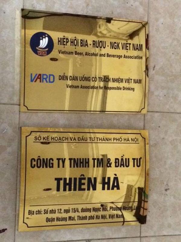 Thiết Kế Bảng Công Ty Inox