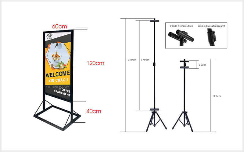 Thiết Kế Standee Chân Sắt TP.HCM