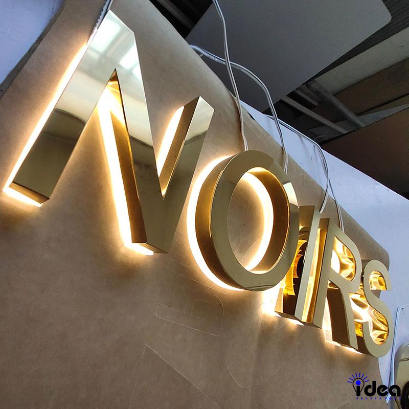 Mẫu Bảng Hiệu Chữ Nổi Inox Vàng Đẹp