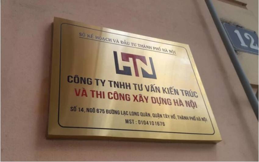 Thi Công Bảng Hiệu Công Ty Xây Dựng