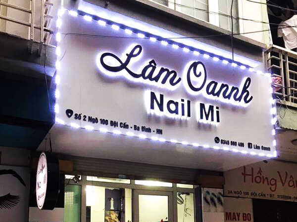 Thi Công Bảng Hiệu Nail Đẹp