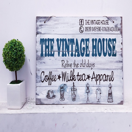 Mẫu Bảng Hiệu Gỗ Cổ Điển Đẹp