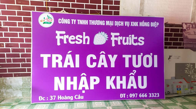 Thi Công Bảng Hiệu Cửa Hàng Trái Cây Đẹp, Bền
