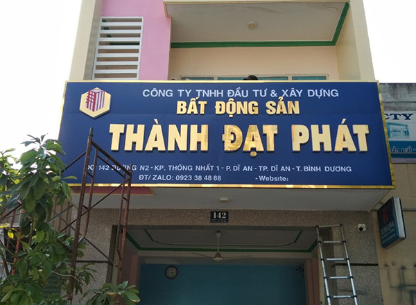 Thiết Kế Bảng Hiệu Công Ty Bất Động Sản Chuyên Nghiệp