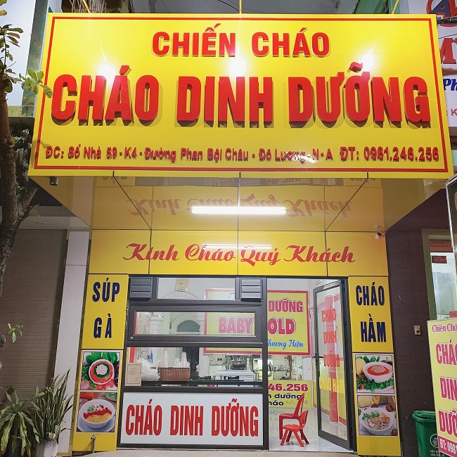 Mẫu Biển Hiệu Cháo Dinh Dưỡng Đẹp