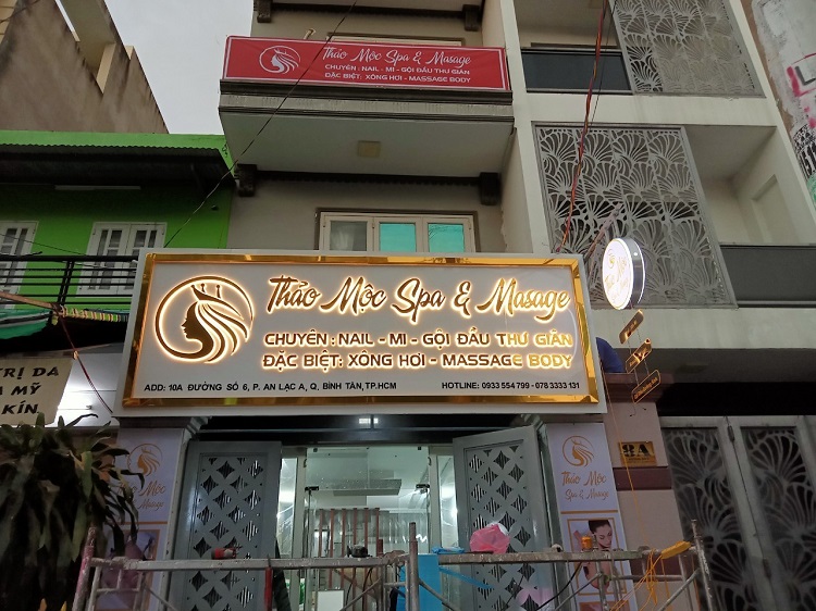 Thiết Kế Bảng Hiệu Massage Sang Trọng, Chuẩn Spa