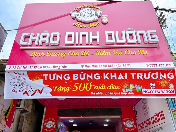Mẫu bảng hiệu cháo dinh dưỡng nổi bật, ấn tượng và đẹp mắt