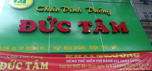 Mẫu bảng hiệu cháo dinh dưỡng nổi bật, ấn tượng và đẹp mắt