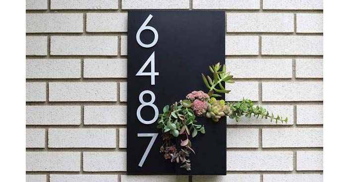 Thi công biển số nhà hiện đại