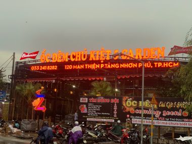 Bảng Hiệu Ốc Đêm Chú Kiệt 5 Garden