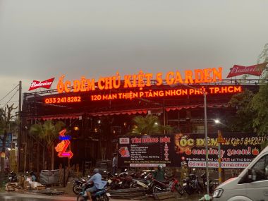 Bảng Hiệu Ốc Đêm Chú Kiệt 5 Garden