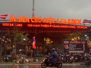 Bảng Hiệu Ốc Đêm Chú Kiệt 5 Garden