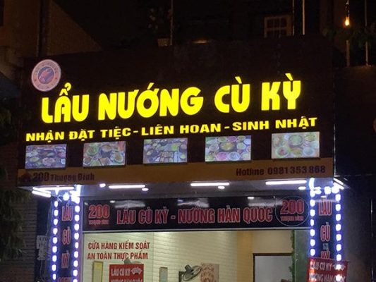 Mẫu Bảng Hiệu Lẩu Nướng Đẹp