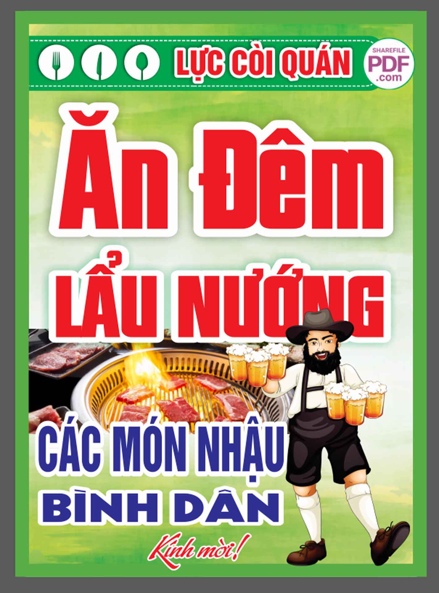 Thiết kế biển quảng cáo quán nhậu