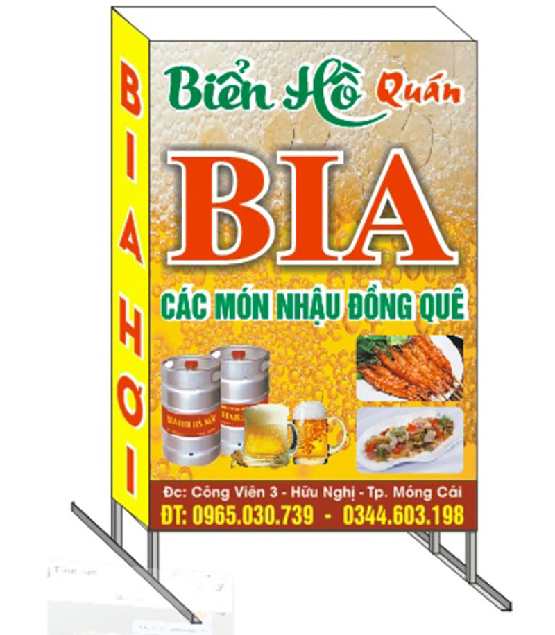 Thiết kế biển quảng cáo quán nhậu