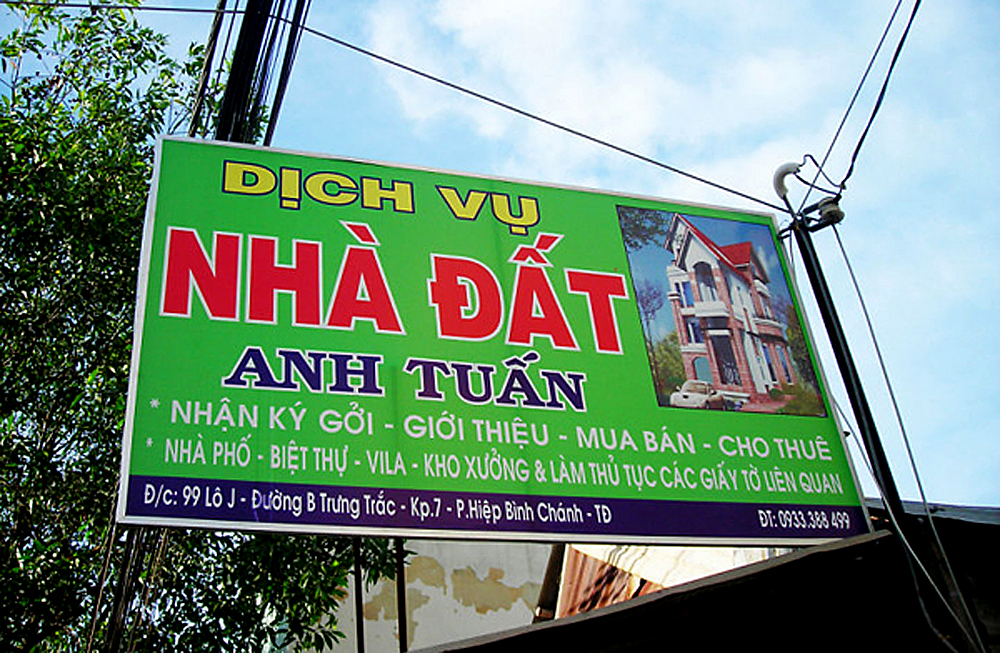 Thi công biển quảng cáo 2 mặt
