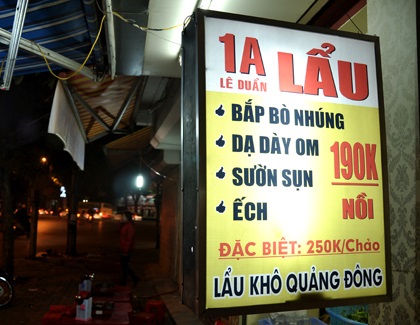 Thi Công Biển Quảng Cáo Quán Lẩu