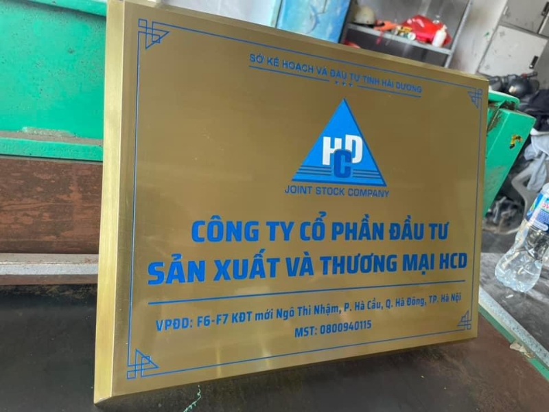 Thi Công Biển Công Ty Inox
