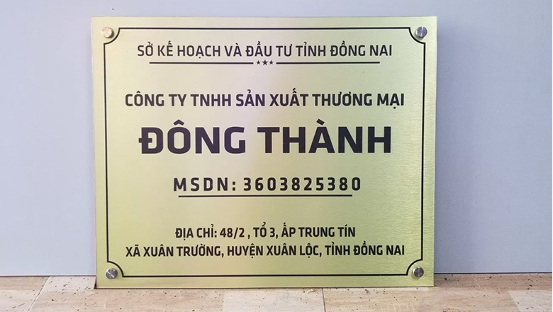 Bảng Hiệu Bằng Đồng