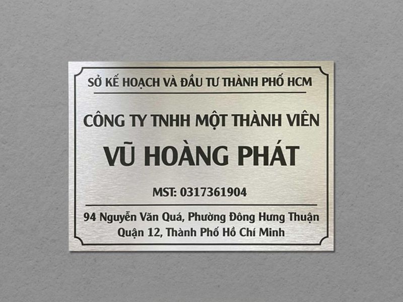 Bảng Hiệu Bằng Đồng