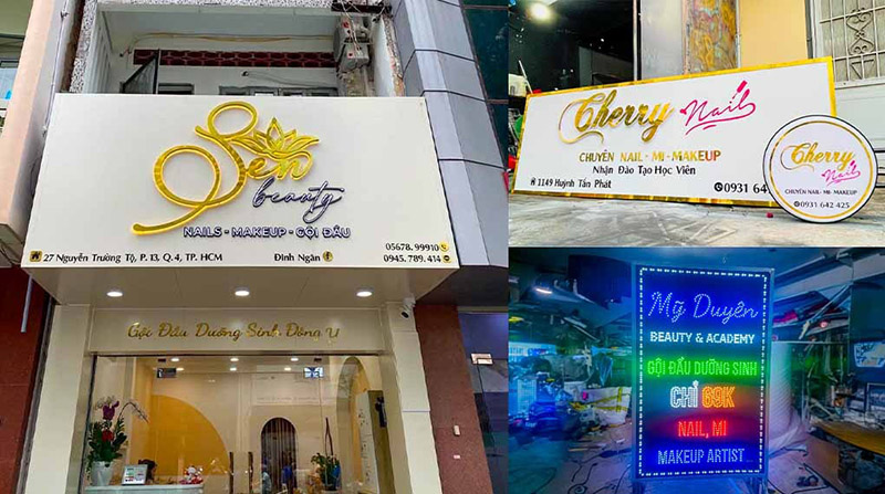 Thiết Kế Bảng Hiệu Beauty
