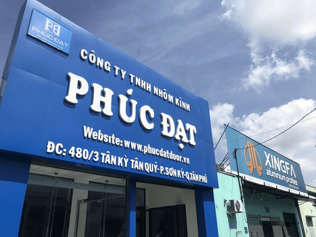 Thiết kế bảng hiệu cửa nhôm