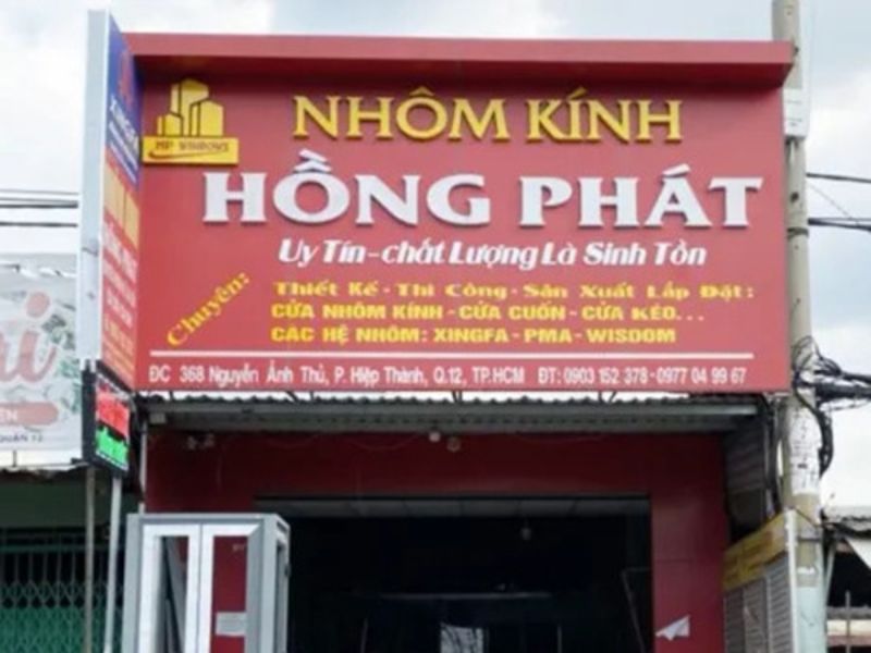 Thiết kế bảng hiệu cửa nhôm