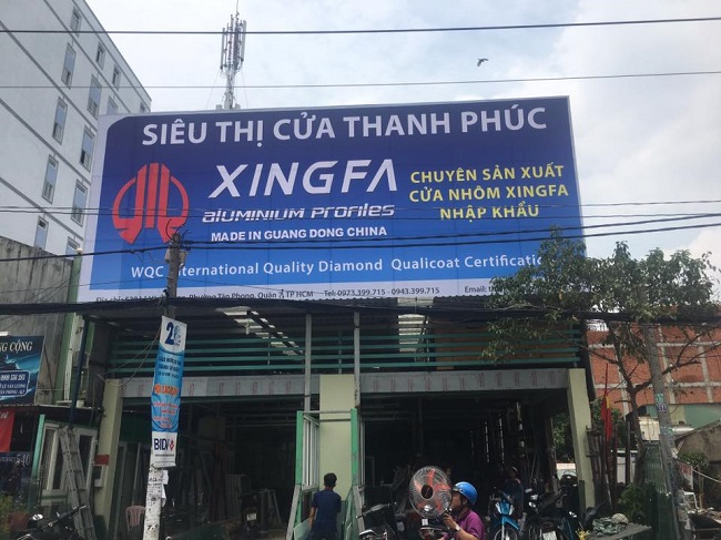 Thiết kế bảng hiệu cửa nhôm