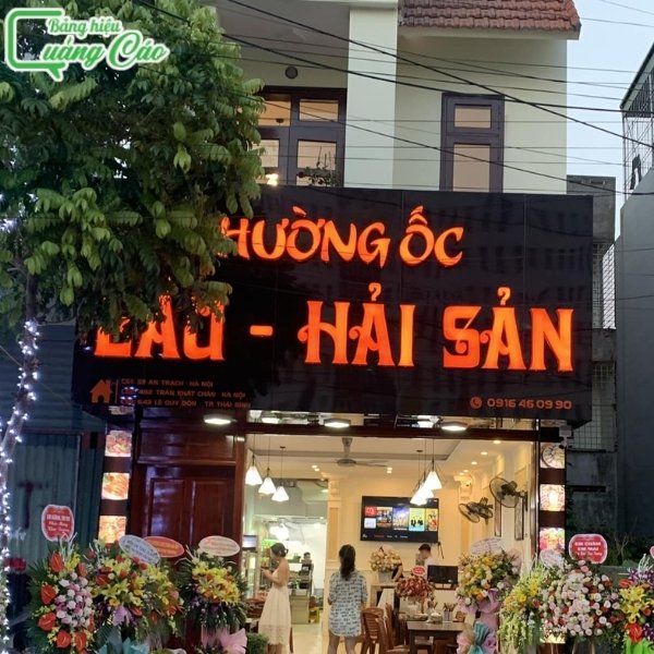 Thi Công Bảng Hiệu Quán Nhậu Hải Sản Tại TP.HCM