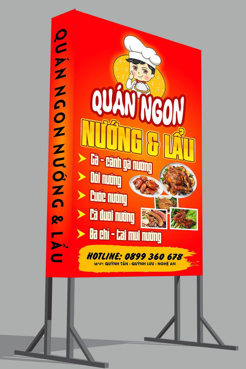 Thiết kế biển quảng cáo quán nướng chuyên nghiệp tại TP.HCM