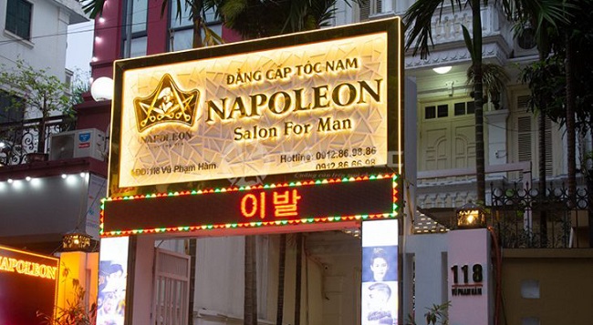 Thi công biển salon