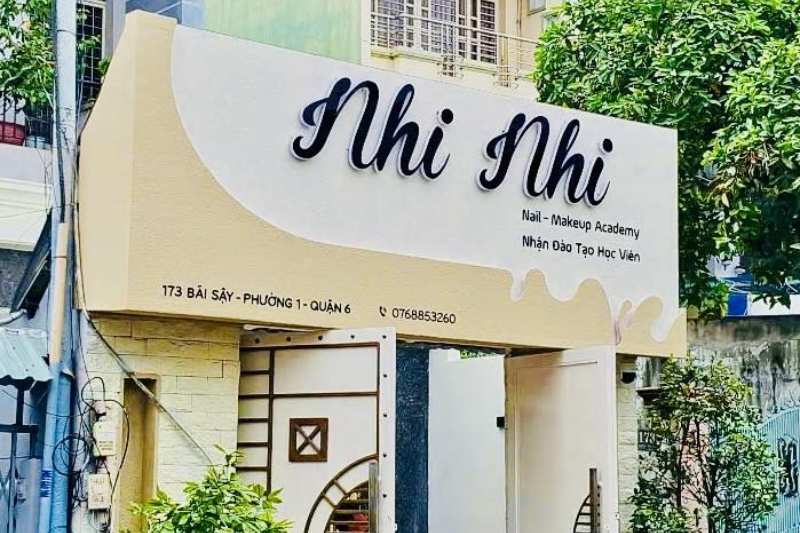 Thi công biển salon