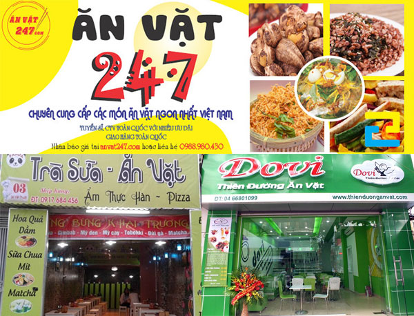 Thi Công Biển Hiệu Quán Ăn Vặt Đẹp
