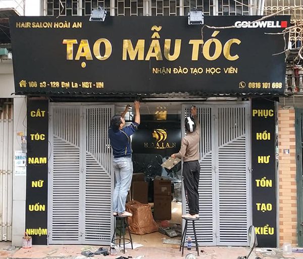 Thi Công Bảng Quảng Cáo Tiệm Tóc