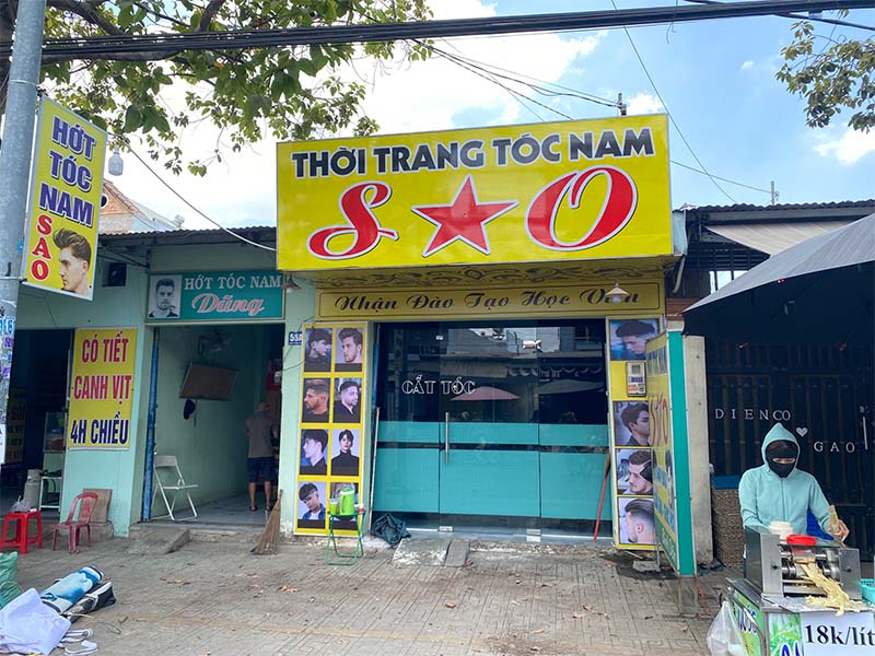Thi Công Bảng Quảng Cáo Tiệm Tóc