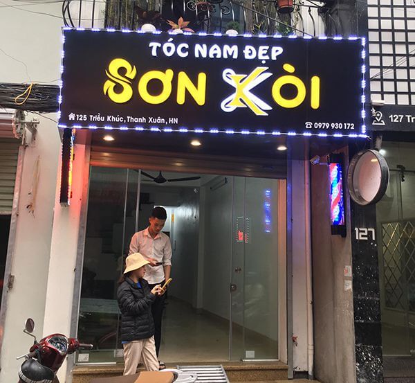 Thi Công Bảng Quảng Cáo Tiệm Tóc