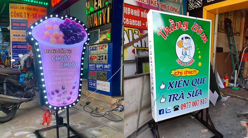 Bảng Đèn LED Trà Sữa