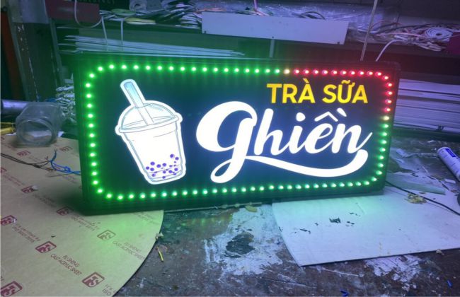 Bảng Đèn LED Trà Sữa