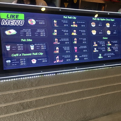 Thi Công Bảng Đèn LED Trà Sữa