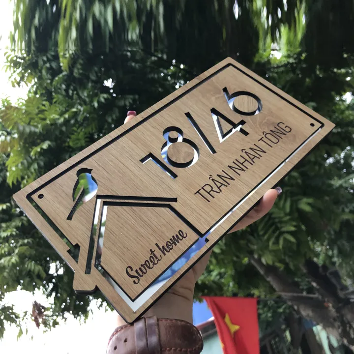 Thiết Kế Bảng Số Nhà Bằng Gỗ