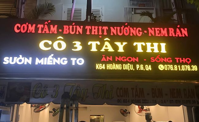 Thi Công Bảng Hiệu Cơm Tấm