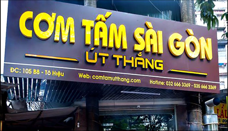 Thi Công Bảng Hiệu Đẹp Cho Quán Ăn