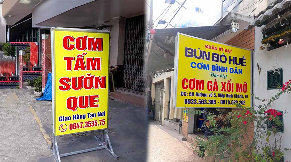 Thi Công Biển Hiệu Quán Ăn Đẹp
