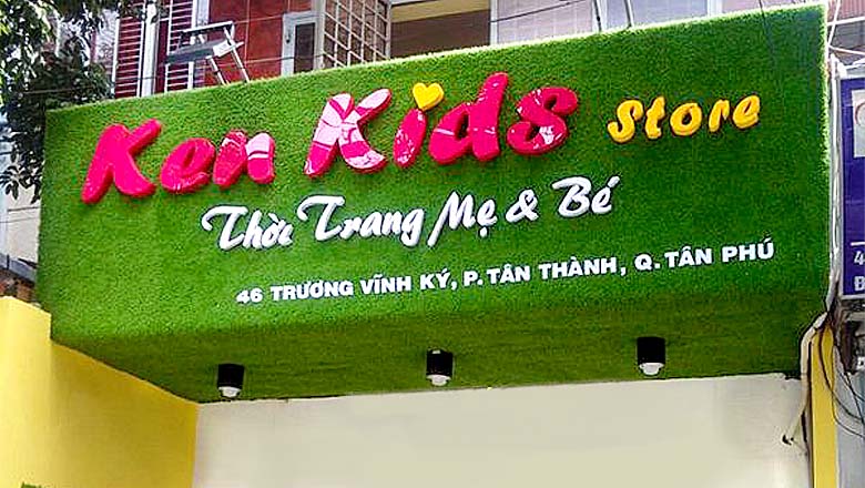 Thi Công Biển Quảng Cáo Quần Áo Trẻ Em Đẹp