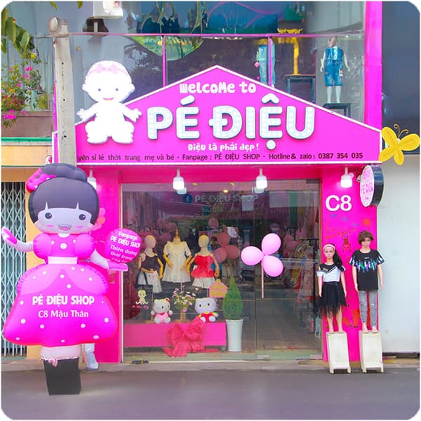Thi Công Biển Quảng Cáo Quần Áo Trẻ Em Đẹp