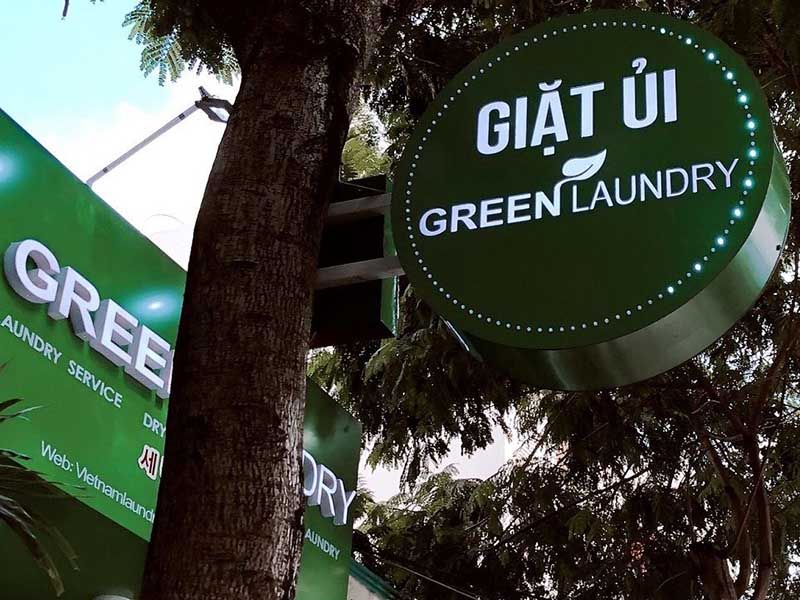 Thi Công Bảng Hiệu Giặt Sấy Đẹp