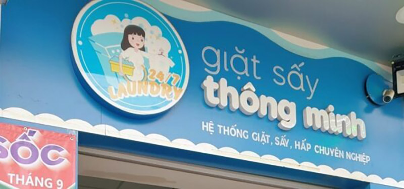Thiết Kế Bảng Hiệu Giặt Sấy Đẹp